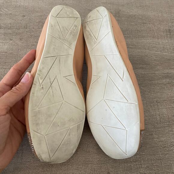 BCBGeneration Womens Agatha Pink Leather Round Toe Slip On Ballet Flats Shoes 7B - Picture 4 of 11